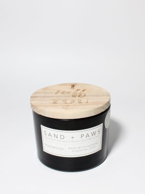 Sand + Paws Teakwood 12 oz scented candle
