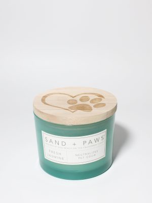 Sand + Paws Fresh Jasmine 12 oz scented candle