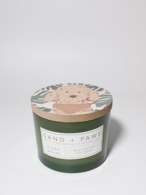 Sand + Paws Clean Waves 12 oz scented candle