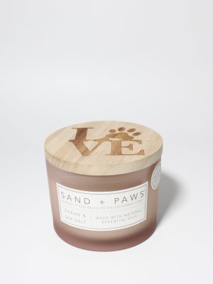 Sand + Paws Ocean & Sea Salt 12 oz scented candle