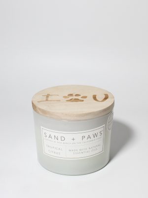 Sand + Paws Tropical Citrus 12 oz scented candle