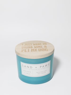 Sand + Paws Golden Citrus 12 oz scented candle