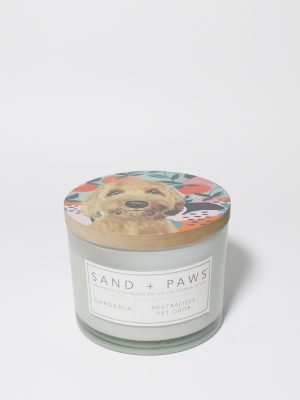 Sand + Paws Gardenia 12 oz scented candle