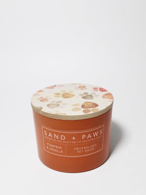 Sand + Paws Pumpkin & Vanilla 12 oz scented candle