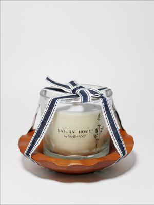Ocean Mist Natural Home 11 oz scented candle holder set